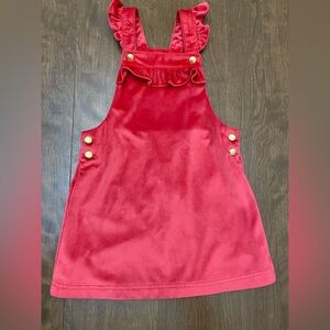 Tahari Scarlet Christmas Dress with Gold Accents